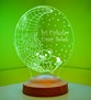 Kişiye Özel Aydede Uyuyan Ayıcık 3D Led Lamba Bebek Odası Gece Lambası 