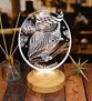 Kişiye Özel Baykuş Led Lamba, Baykuş Tasarımlı 3D Gece Lambası