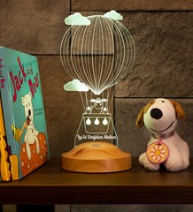 Çocuğa Doğum Günü Hediyesi Kuzulu Balon, İsimli Hediye, Çocuk Odası Hediyesi, 3D Kuzulu Balon Led Lamba 