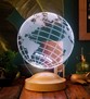 Kişiye Özel Dünya Haritası Figürlü 3D Led Gece Lambası, 3 Boyutlu Küre Dünya Haritası Led Lamba             