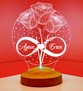 Kişiye Özel Güller Ve Sonsuzluk İşaretli hediye 3D Led Lamba Sevgiliye güllü Hediye