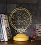 Özel Gün Hediyesi Gökyüzü Yıldız Haritası, Horoskop Astroloji Haritası, Sevgiliye Hediye, Kişiye Özel İsimli Led Lamba