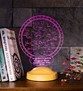 Özel Gün Hediyesi Gökyüzü Yıldız Haritası, Horoskop Astroloji Haritası, Sevgiliye Hediye, Kişiye Özel İsimli Led Lamba