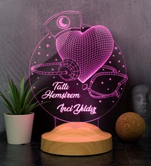 Hemşireye Hediye, Hemşireler Günü Özel İsimli 3D Led Lamba, Tatlı Hemşire Dekoratif Hediye