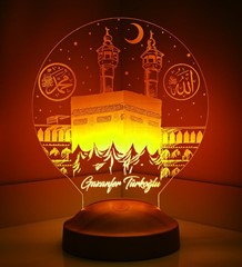 Kişiye Özel İslam Ve Kabe Led Lamba, Dini Hediye Led Lamba