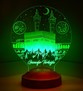 Kişiye Özel İslam Ve Kabe Led Lamba, Dini Hediye Led Lamba