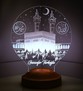 Kişiye Özel İslam Ve Kabe Led Lamba, Dini Hediye Led Lamba