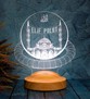 Dini Hediye, Kişiye Özel Mahyalı Camii 3D Led Lamba, Cami Şekilli Masa Lambası