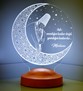 Kişiye Özel Mevlana hediyelik, Mevlana Sözleri  Yazılabilen Hediye 3D Led Lamba, Mevlana Gece Lambası