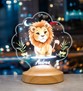 Aslan Gece Lambası, Yavru Aslan Hediyesi, İsimli Çocuk Odası Bebek Odası Lambası, Sevimli Doğum Günü Hediyesi Kişiye Özel