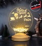 Kişiye Özel Yeni Yıl, Yılbaşı Hediyesi, Mutlu Yıllar Hediyesi, Uçan Geyikler 3D Led Lamba