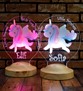 Unicorn Renkli Tek Boynuzlu At İsimli Kız Çocuk Odası Hediyesi Led Lamba, Unicorn Doğum Günü Parti Hediyesi