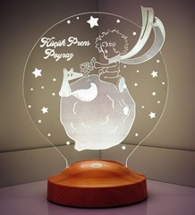 Küçük Prens Tasarımlı Le Petit Prince Çocuk Hediyesi, Kişiye Özel Çocuklara Özel Hediye, Çocuk Odası Hediyesi Led Lamba 