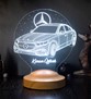 Mercedes Tasarımlı Dekoratif Hediye Led Masa Lambası