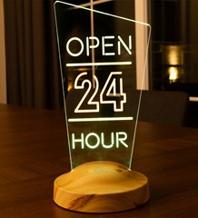 Open 24 Hour Neon Lamba