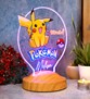 Pikachu, Pokemon Temalı Gece Lambası, Pikachu Kişiye Özel Masa Lambası, Pokemon Çizgi Film Karakteri, Nostaljik Lamba, Çocuk Odası Dekor Lamba