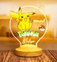 Pikachu, Pokemon Temalı Gece Lambası, Pikachu Kişiye Özel Masa Lambası, Pokemon Çizgi Film Karakteri, Nostaljik Lamba, Çocuk Odası Dekor Lamba