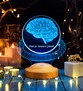 Beyin Tasarımlı 3D Led Lamba, Nöroloji Uzmanı Doktoru Hediyesi, Beyin Cerrahı için Hediye, Tıp Bayramı Hediyesi 