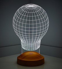 3 Boyutlu Ampul 3D Endüstriyel Tasarımcı için Hediye, Sanatçı için Hediye, Masa Lambası, Renkli Gece Lambası, Ev ve Ofis Dekoru Led Lamba
