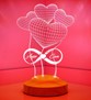 Sevgililer Günü Hediyesi Kişiye Özel 3 Boyutlu Balon Kalpler Sonsuzluk Led Lamba