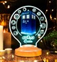 Tardis Desenli Gece Lambası, Doctor Who Hayranlarına Hediye, Galiffrey Dilinde İsimli Led Lamba