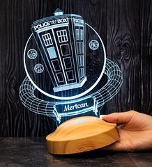 Tardis Desenli Gece Lambası, Doctor Who Hayranlarına Hediye, Timelord, 3 Boyutlu Masa Lambası 