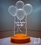 Uçan Balonlu Hediye Kişiye Özel 3D Balonlar Led Lamba, Doğum Günü Hediyesi İyi ki Doğdun