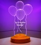 Uçan Balonlu Hediye Kişiye Özel 3D Balonlar Led Lamba, Doğum Günü Hediyesi İyi ki Doğdun