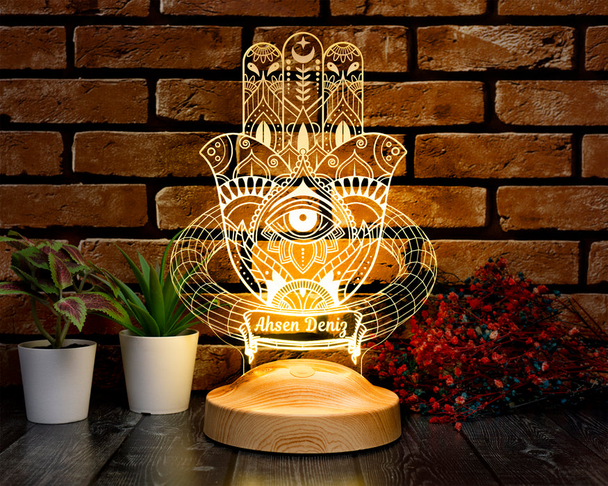 Fatma’nın Eli Tasarımlı LED Lamba – Spiritüel ve Anlamlı Hediye
