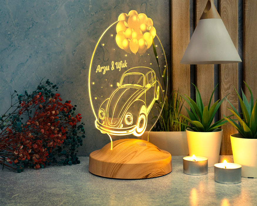 Sevgiliye Hediye, Sevgiliye Doğum Günü Hediyesi, Kişiye Özel Vosvos Led Lamba