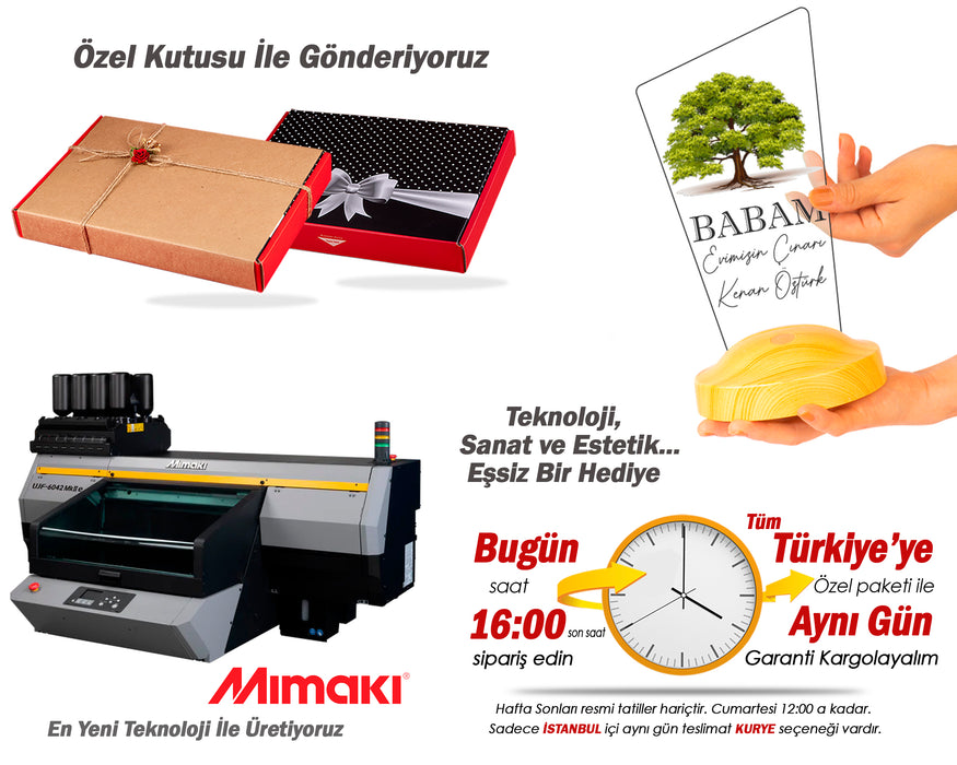 Babaya Hediye, Babalar Günü Hediyesi, Babama Hediye, Baba, Çınar Ağacı Figürlü Renkli Led Lamba