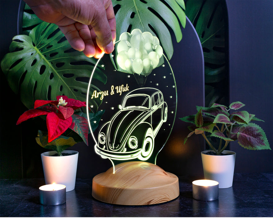 Sevgiliye Hediye, Sevgiliye Doğum Günü Hediyesi, Kişiye Özel Vosvos Led Lamba