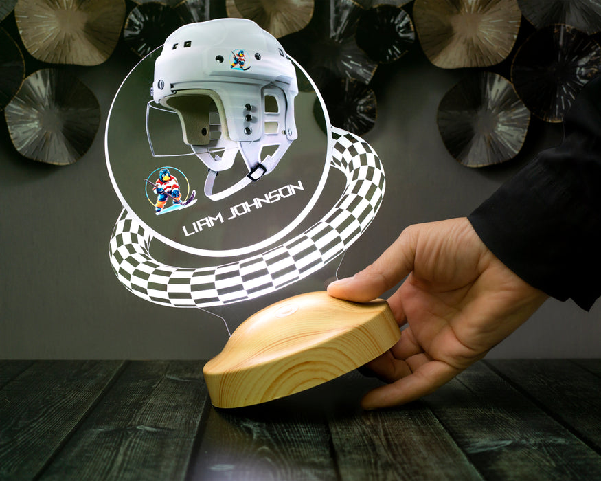 Buz Hokeyi Hediyesi Kişiye Özel Led Lamba Buz Hokeyi Oyuncusuna Özel Hediye