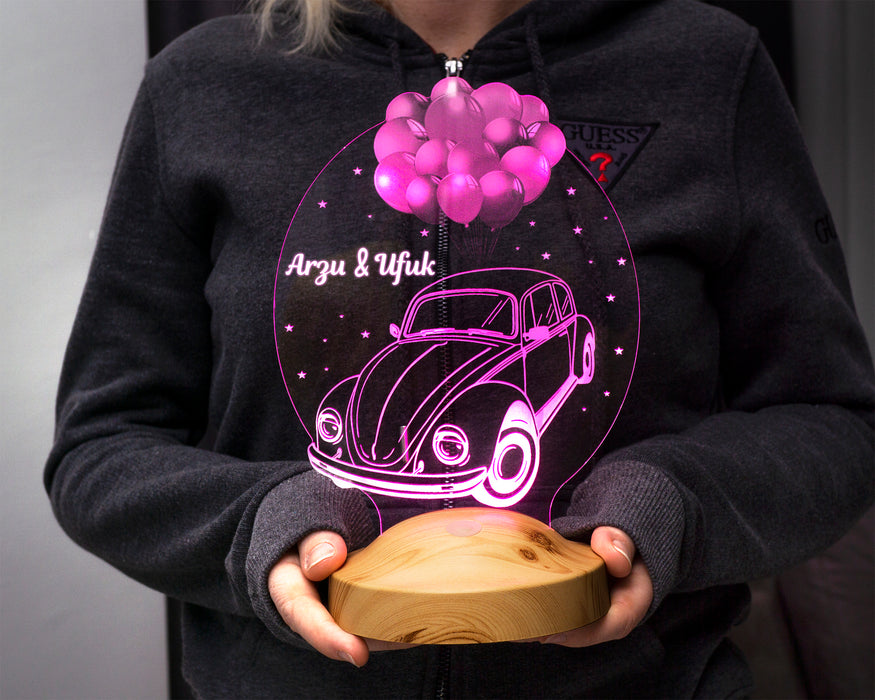 Sevgiliye Hediye, Sevgiliye Doğum Günü Hediyesi, Kişiye Özel Vosvos Led Lamba