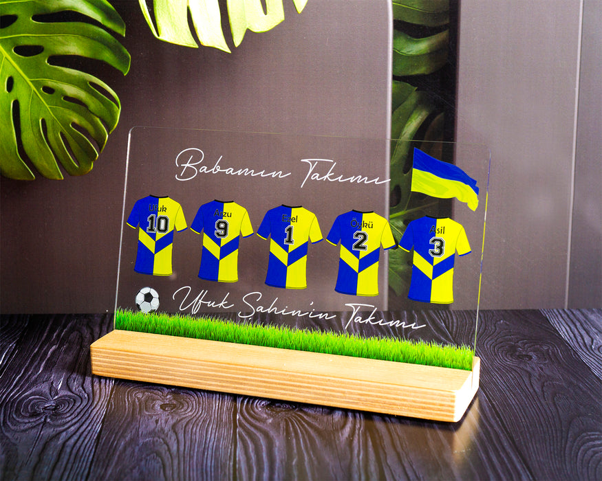 Babalar Günü Hediyesi, Babaya Hediye, Futbol Takımı hediyesi, Futbol Sever Babaya Hediye Kişiye Özel Çerçeve