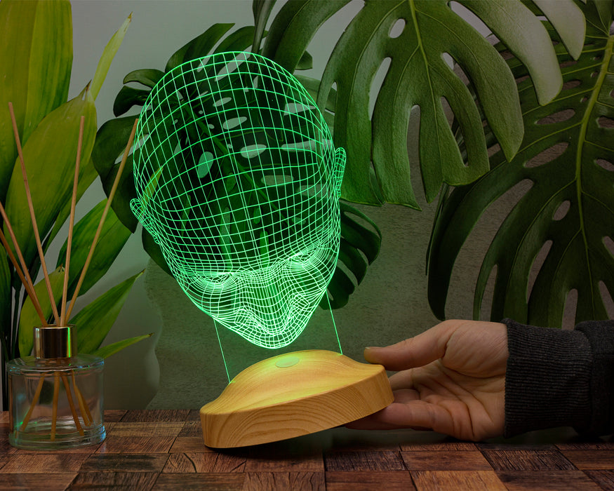 3D İnsan Kafası LED Lamba, Endüstriyel Tasarımcı için Hediye, Sanatçı için Hediye, Masa Lambası