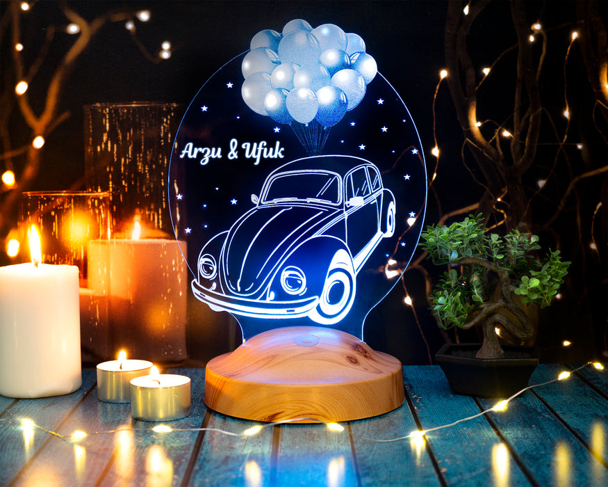 Sevgiliye Hediye, Sevgiliye Doğum Günü Hediyesi, Kişiye Özel Vosvos Led Lamba