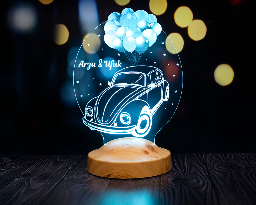 Sevgiliye Hediye, Sevgiliye Doğum Günü Hediyesi, Kişiye Özel Vosvos Led Lamba
