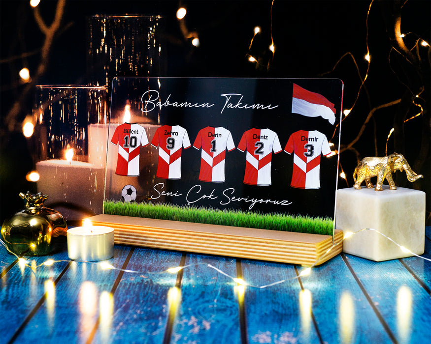 Babalar Günü Hediyesi, Babaya Hediye, Futbol Takımı hediyesi, Futbol Sever Babaya Hediye Kişiye Özel Çerçeve