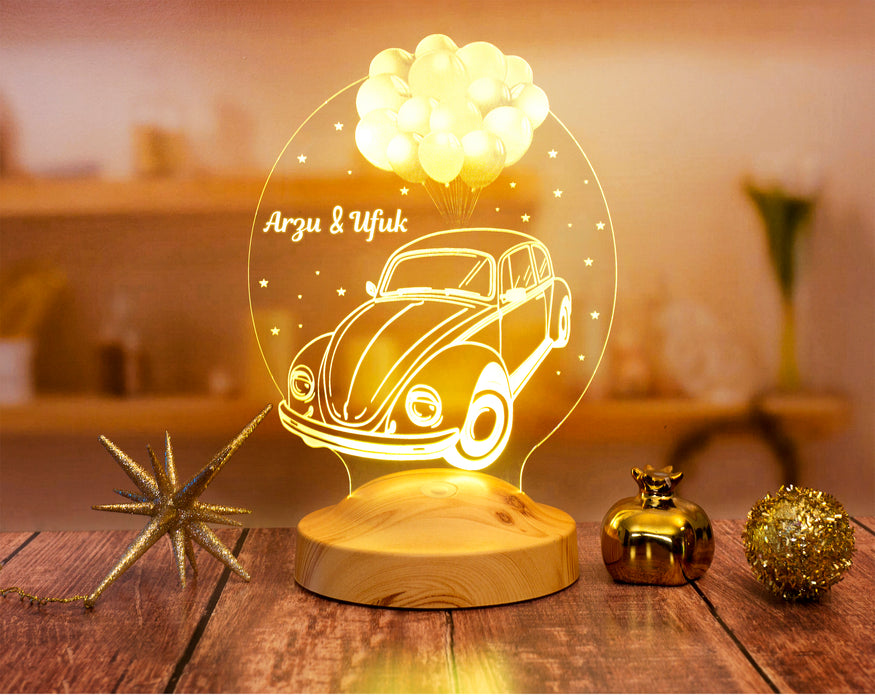 Sevgiliye Hediye, Sevgiliye Doğum Günü Hediyesi, Kişiye Özel Vosvos Led Lamba