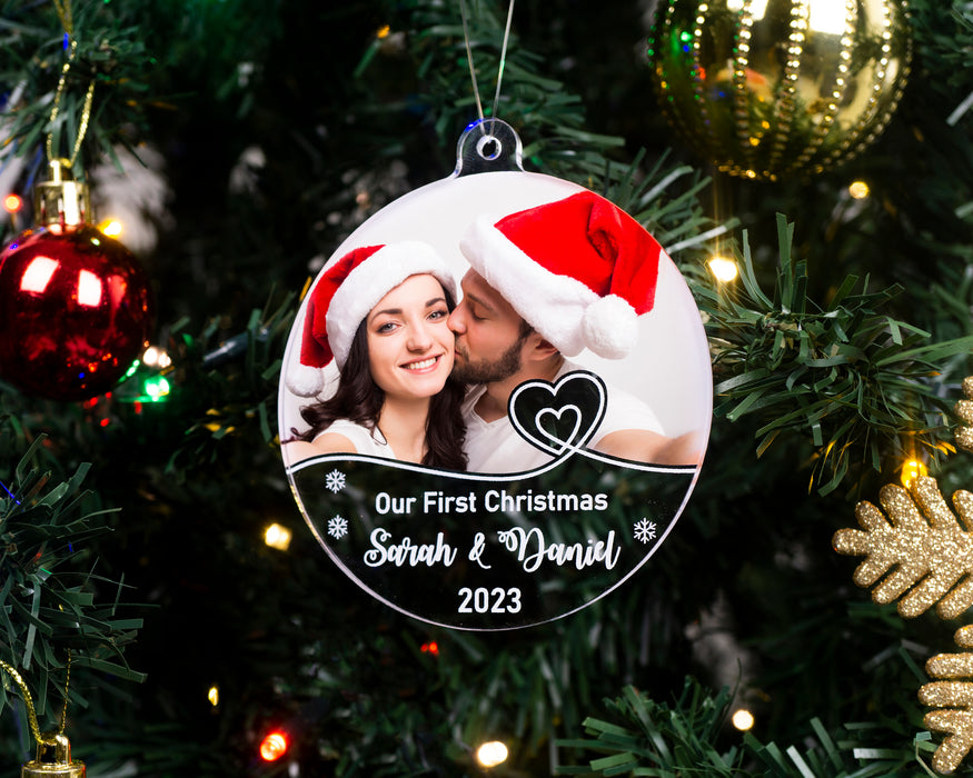 Fotoğraflı Yılbaşı Ağaç Süsü –  Kişiye Özel Hatıra 1 Adet