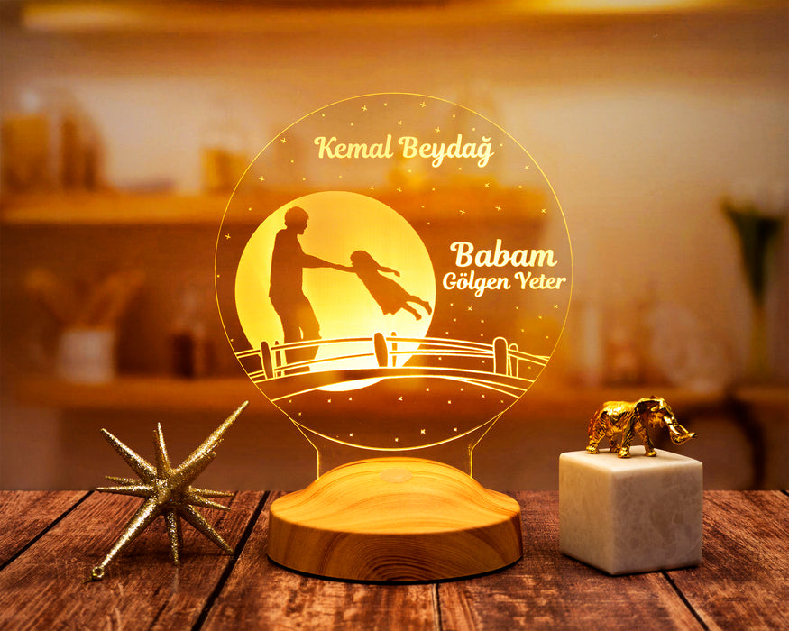 Babalar Günü Hediyesi, Babaya Hediye, Kahraman Babam Led Lamba