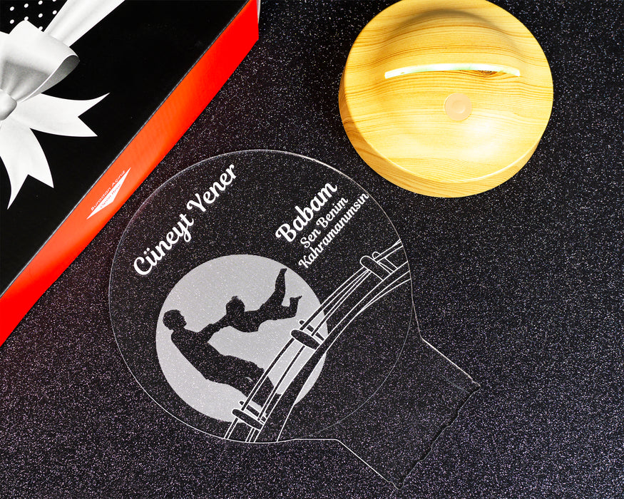 Babalar Günü Hediyesi, Babaya Hediye, Kahraman Babam Led Lamba