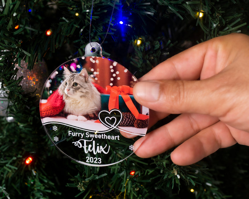 Fotoğraflı Yılbaşı Ağaç Süsü –  Kişiye Özel Hatıra 1 Adet