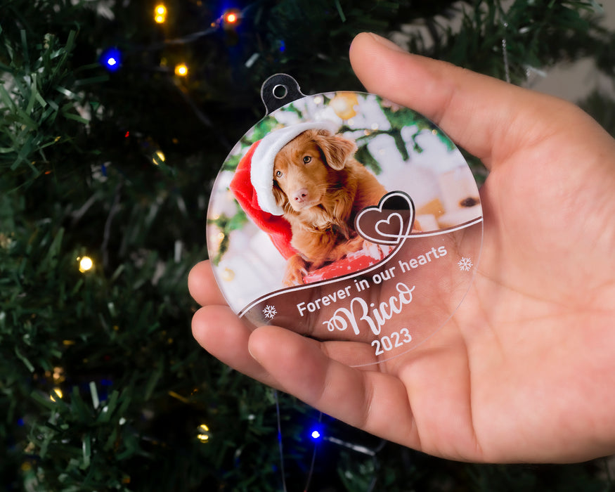 Fotoğraflı Yılbaşı Ağaç Süsü –  Kişiye Özel Hatıra 1 Adet