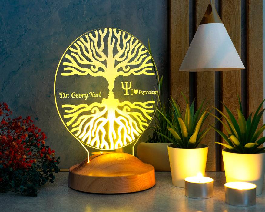 Psikolog Doktor Hediyesi, Psikiyatr, Psikiyatri Doktoruna Hediye Kişiye Özel Led Lamba