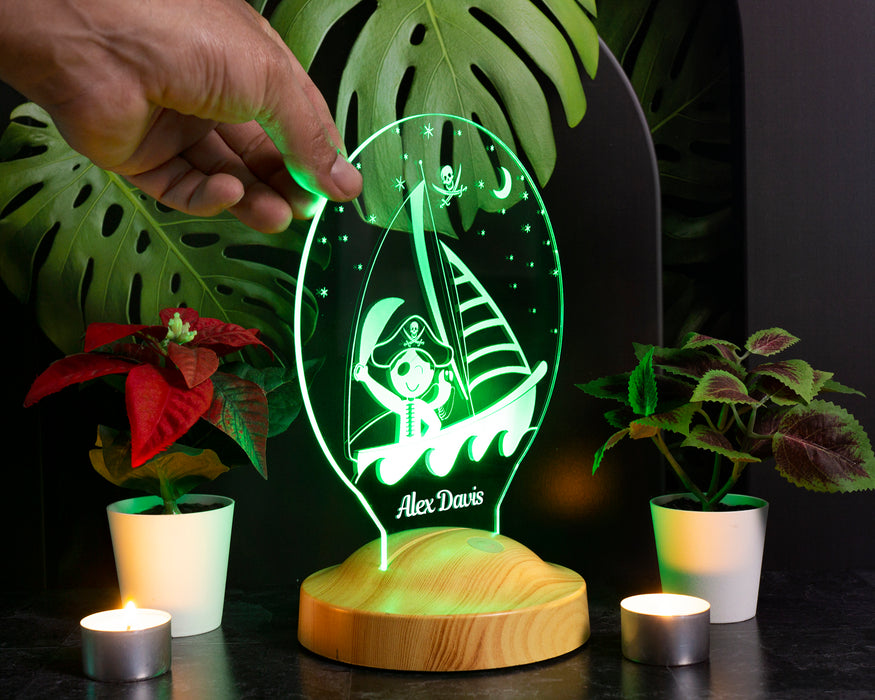 Korsan Temalı Erkek Çocuk Odası Hediyesi Led Lamba