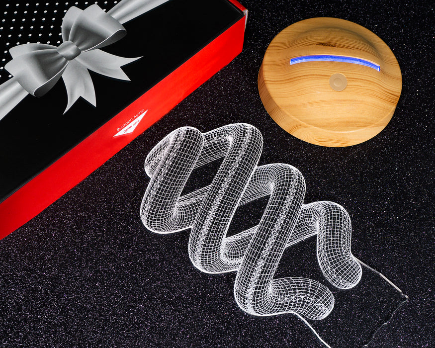 Spiral Şeklinde Gece Lambası, Helezon 3D Led Lamba