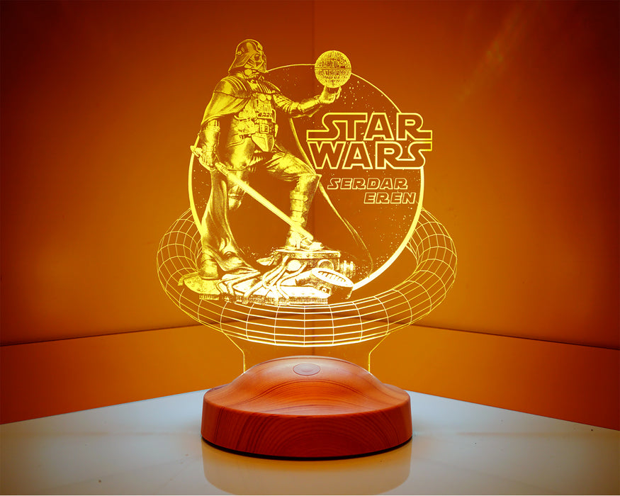 Star Wars Darth Vader Kişiye Özel Hediye 3D Led Lamba