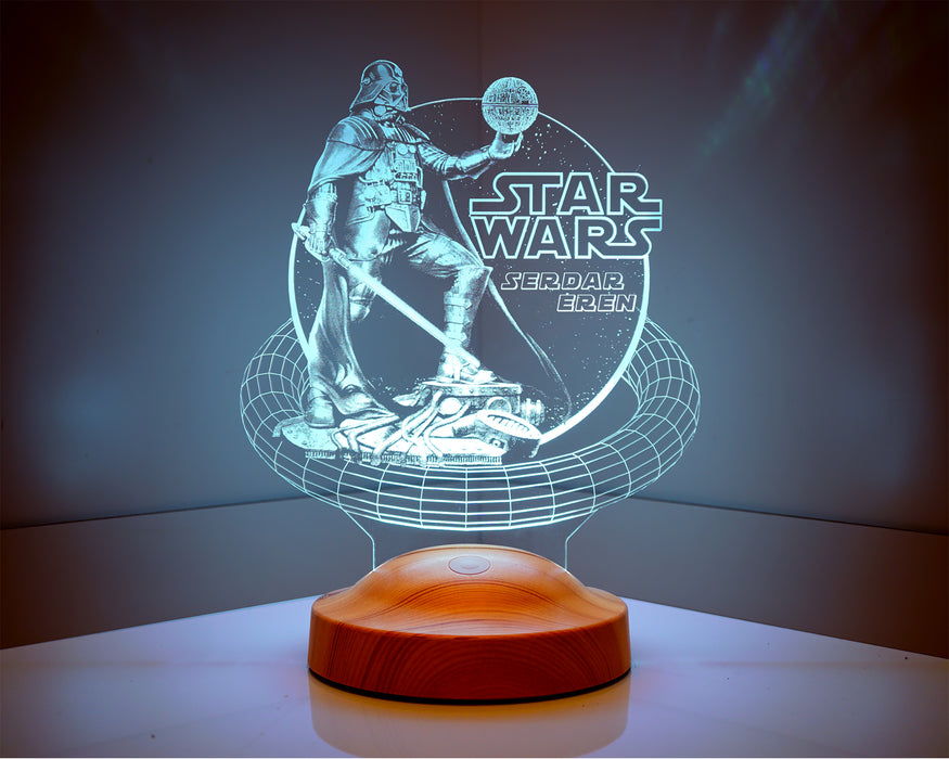 Star Wars Darth Vader Kişiye Özel Hediye 3D Led Lamba